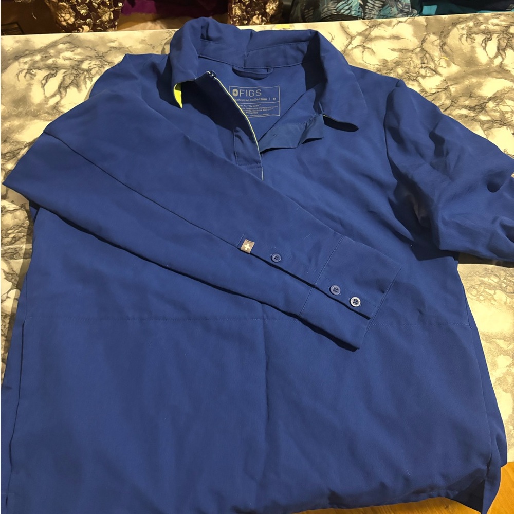 Figs electric blue Long Sleeve Top
